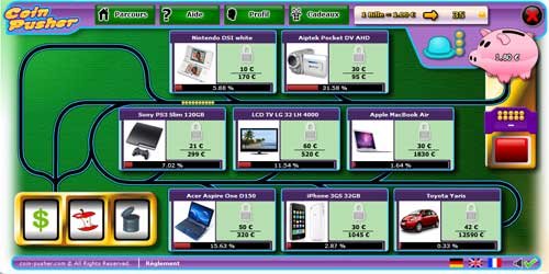 Coin pusher - la boutique d�voil�e