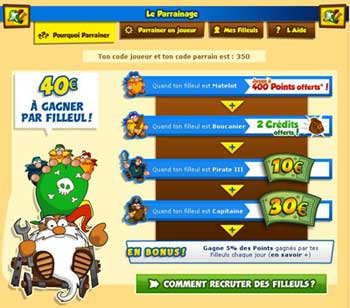 Parrainez sur ludokado et gagnez jusqu'à 40€ par filleul