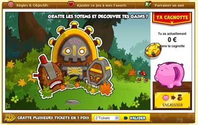 Gagnez jusqu'&agrave; 5 000&euro; cash au jeu de grattage totem