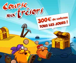 Course aux tr&eacute;sors sur ludokado 300&euro; de cadeaux &agrave; gagner /jour