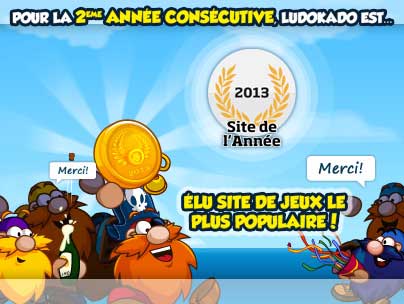 LudoKado a &eacute;t&eacute; &eacute;lu site de jeux le plus populaire de 2013 ! 