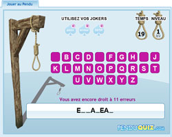 copie d'�cran de Pendu Quiz